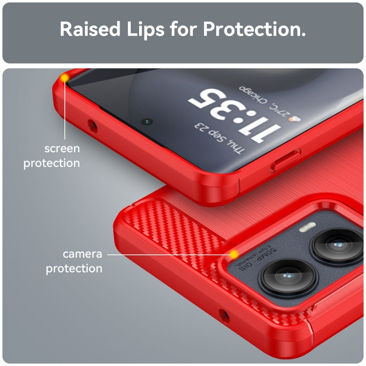 For Motorola Edge 2024 Carbon Fiber Brushed Texture TPU Phone Case