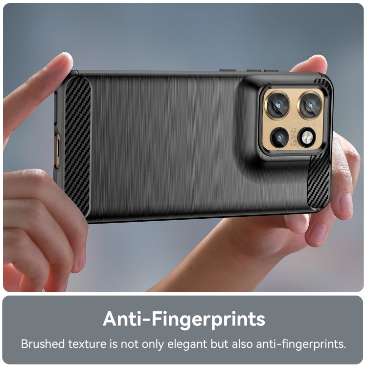 For Motorola Edge 50 Neo Carbon Fiber Brushed Texture TPU Phone Case