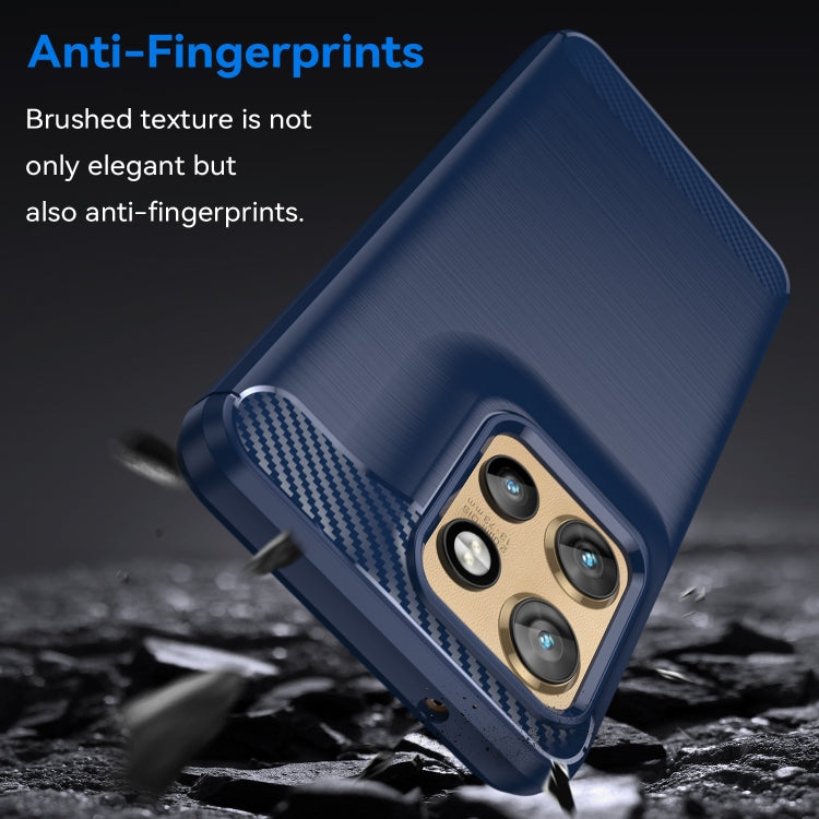 For Motorola Edge 50 Neo Carbon Fiber Brushed Texture TPU Phone Case