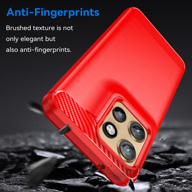 For Motorola Edge 50 Neo Carbon Fiber Brushed Texture TPU Phone Case