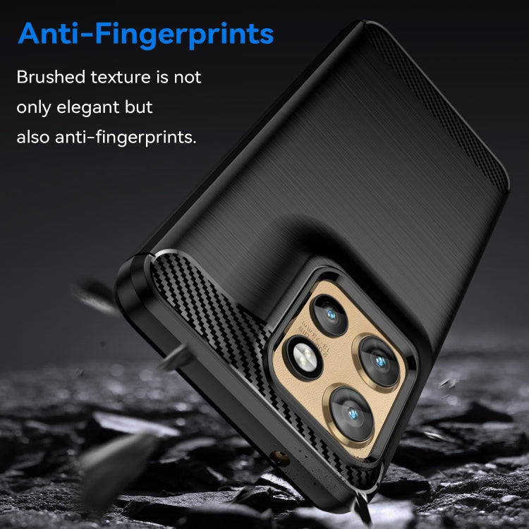 For Motorola Moto S50 Carbon Fiber Brushed Texture TPU Phone Case