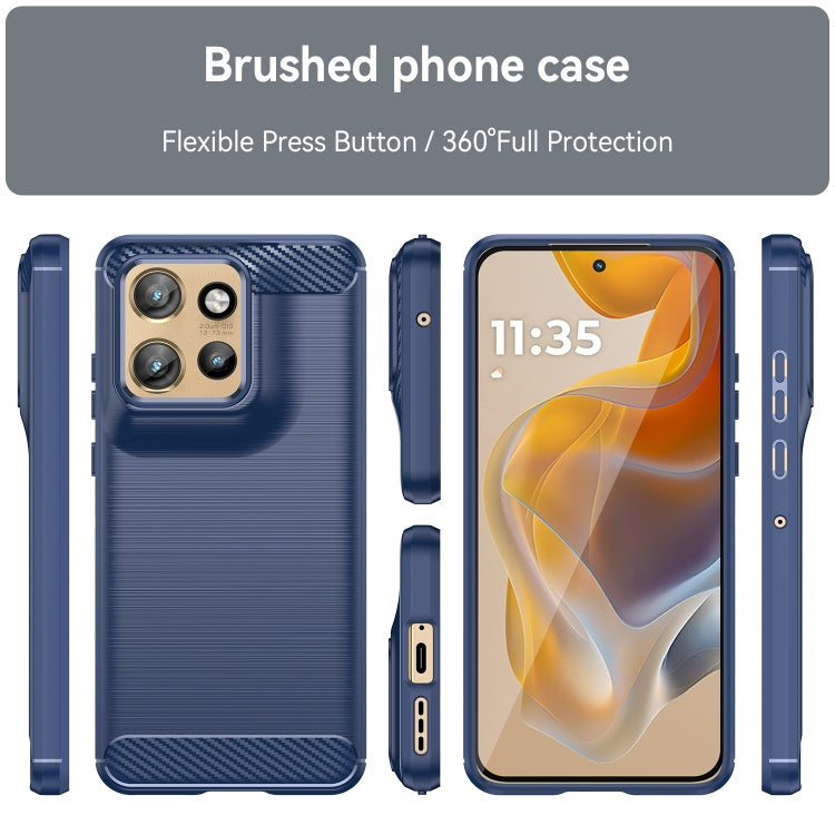 For Motorola Moto S50 Carbon Fiber Brushed Texture TPU Phone Case
