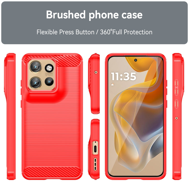 For Motorola Moto S50 Carbon Fiber Brushed Texture TPU Phone Case