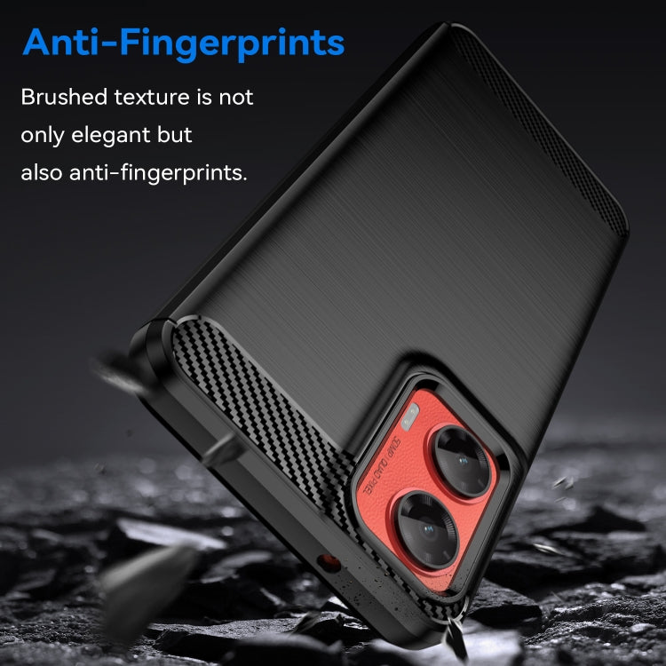 For Motorola Moto G35 5G Carbon Fiber Brushed Texture TPU Phone Case