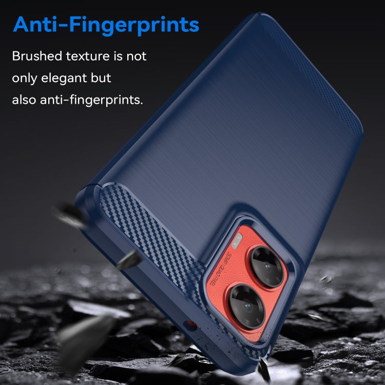 For Motorola Moto G35 5G Carbon Fiber Brushed Texture TPU Phone Case
