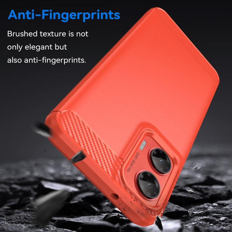 For Motorola Moto G35 5G Carbon Fiber Brushed Texture TPU Phone Case