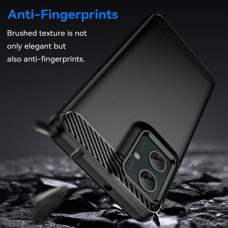 For Motorola Moto G55 5G Carbon Fiber Brushed Texture TPU Phone Case
