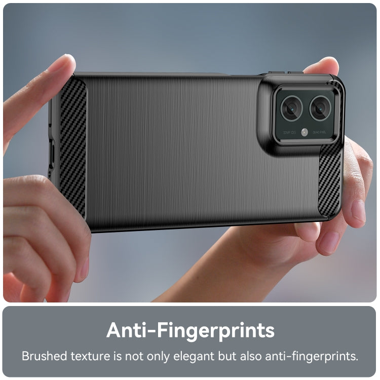 For Motorola Moto G55 5G Carbon Fiber Brushed Texture TPU Phone Case