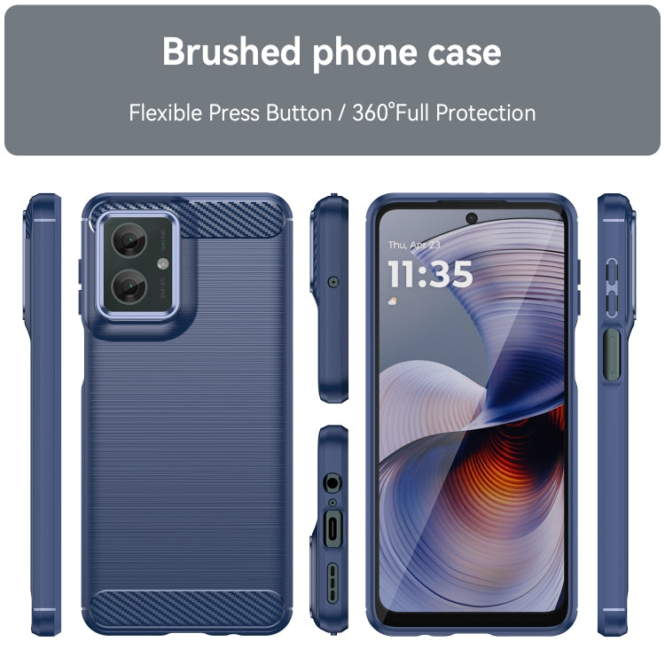 For Motorola Moto G55 5G Carbon Fiber Brushed Texture TPU Phone Case
