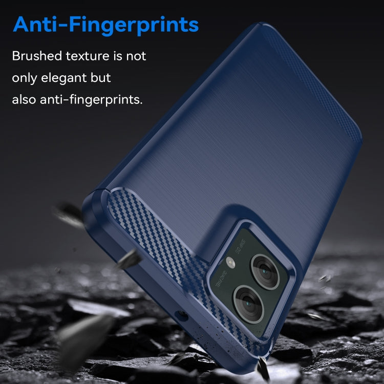For Motorola Moto G55 5G Carbon Fiber Brushed Texture TPU Phone Case