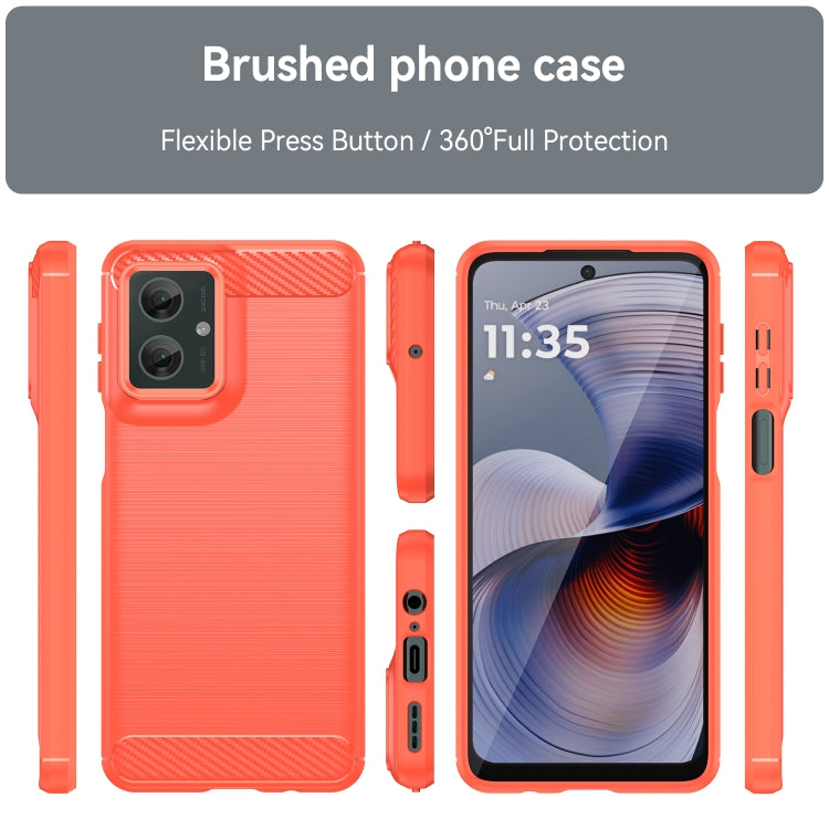 For Motorola Moto G55 5G Carbon Fiber Brushed Texture TPU Phone Case