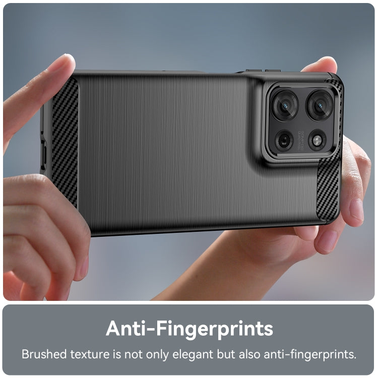 For Motorola Moto G75 5G Carbon Fiber Brushed Texture TPU Phone Case