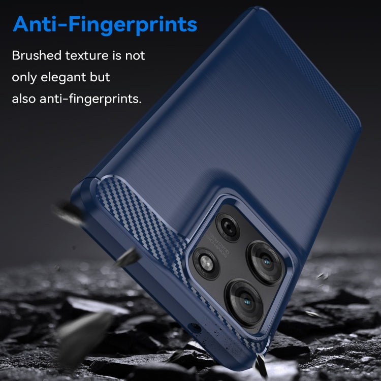 For Motorola Moto G75 5G Carbon Fiber Brushed Texture TPU Phone Case