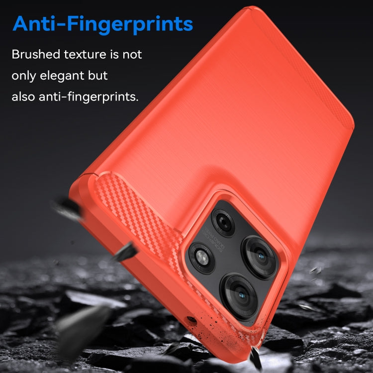For Motorola Moto G75 5G Carbon Fiber Brushed Texture TPU Phone Case