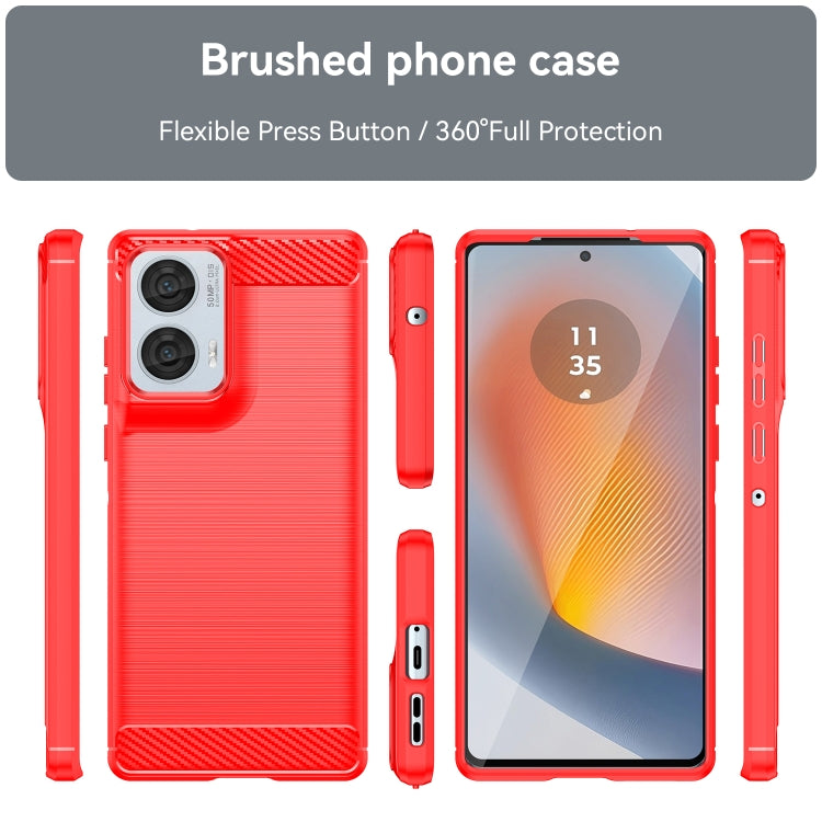 For Motorola Moto G85 Carbon Fiber Brushed Texture TPU Phone Case