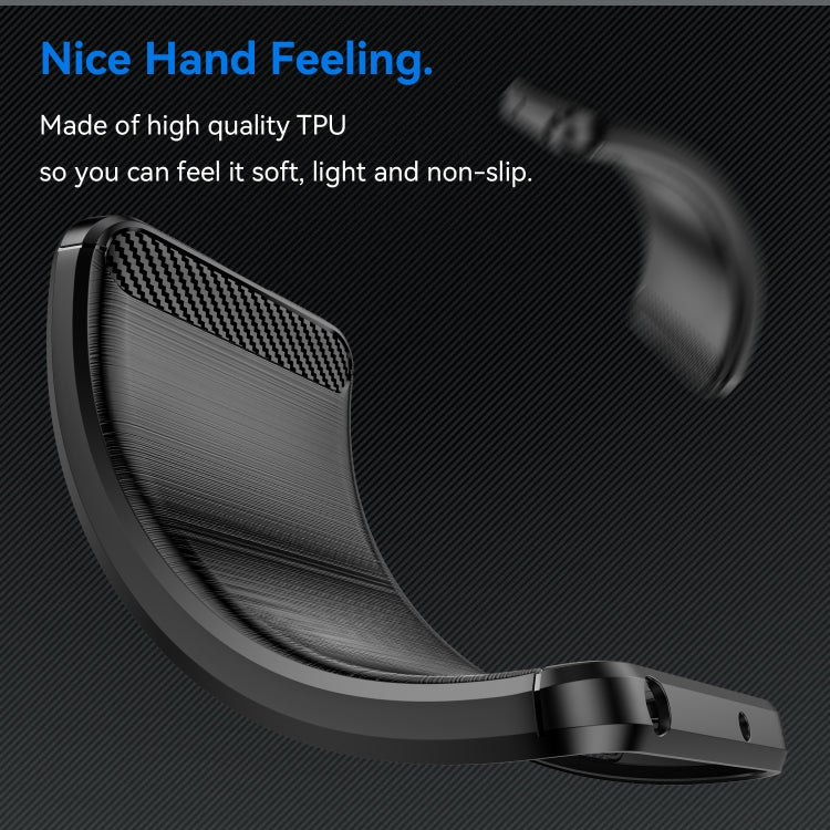 For Motorola Edge 50 Carbon Fiber Brushed Texture TPU Phone Case