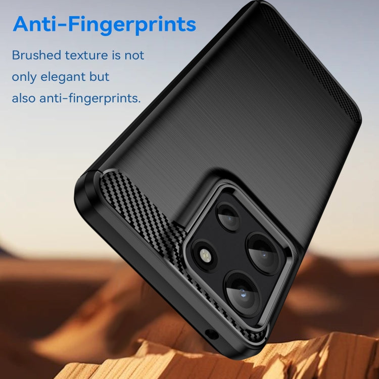For Motorola Moto G 5G 2025 Carbon Fiber Brushed Texture TPU Phone Case