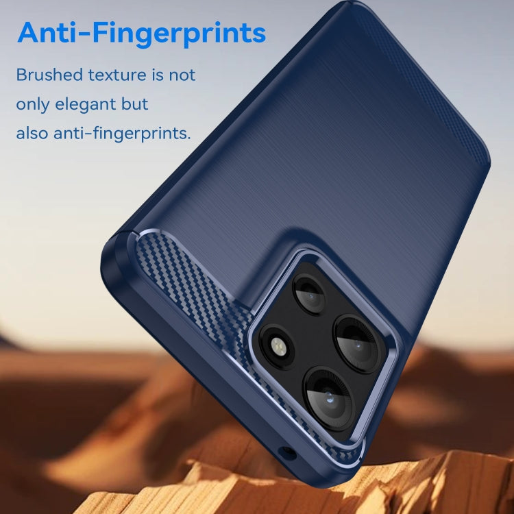 For Motorola Moto G 5G 2025 Carbon Fiber Brushed Texture TPU Phone Case