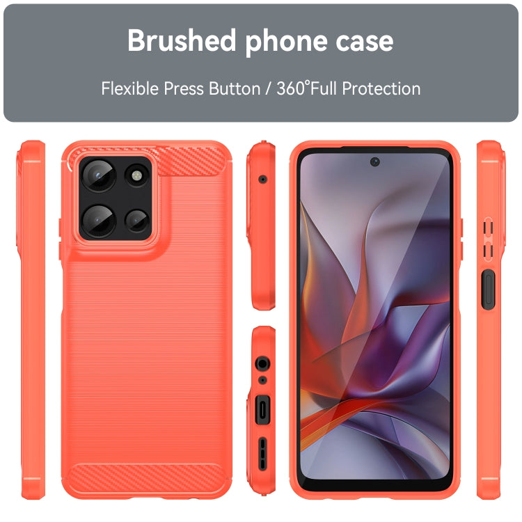 For Motorola Moto G 5G 2025 Carbon Fiber Brushed Texture TPU Phone Case