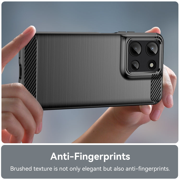 For Motorola Moto G Play 2025 Carbon Fiber Brushed Texture TPU Phone Case