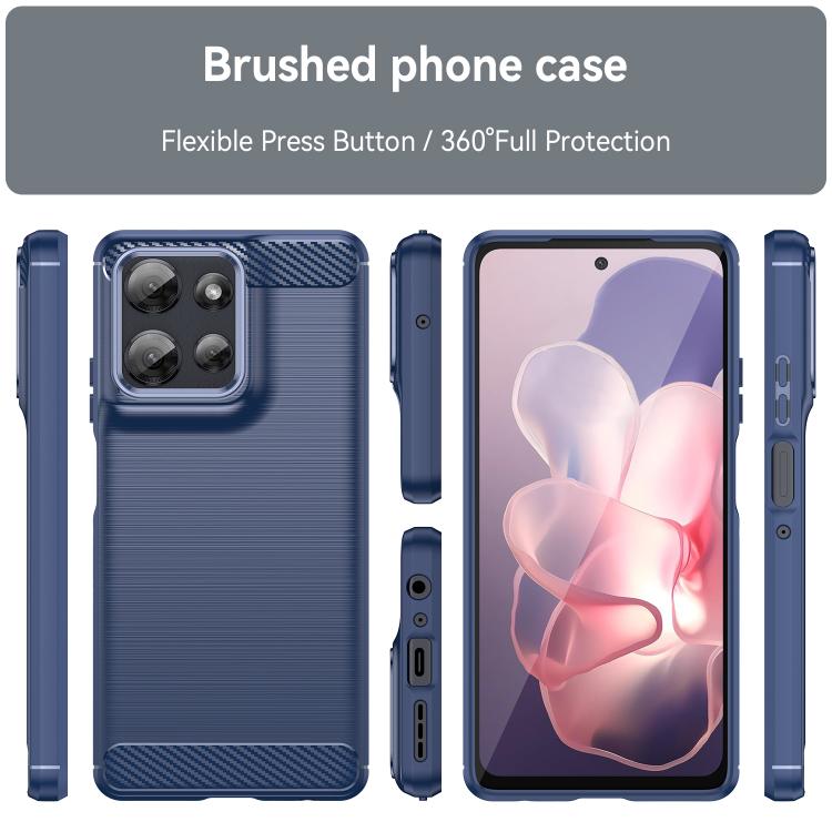 For Motorola Moto G Power 2025 Carbon Fiber Brushed Texture TPU Phone Case