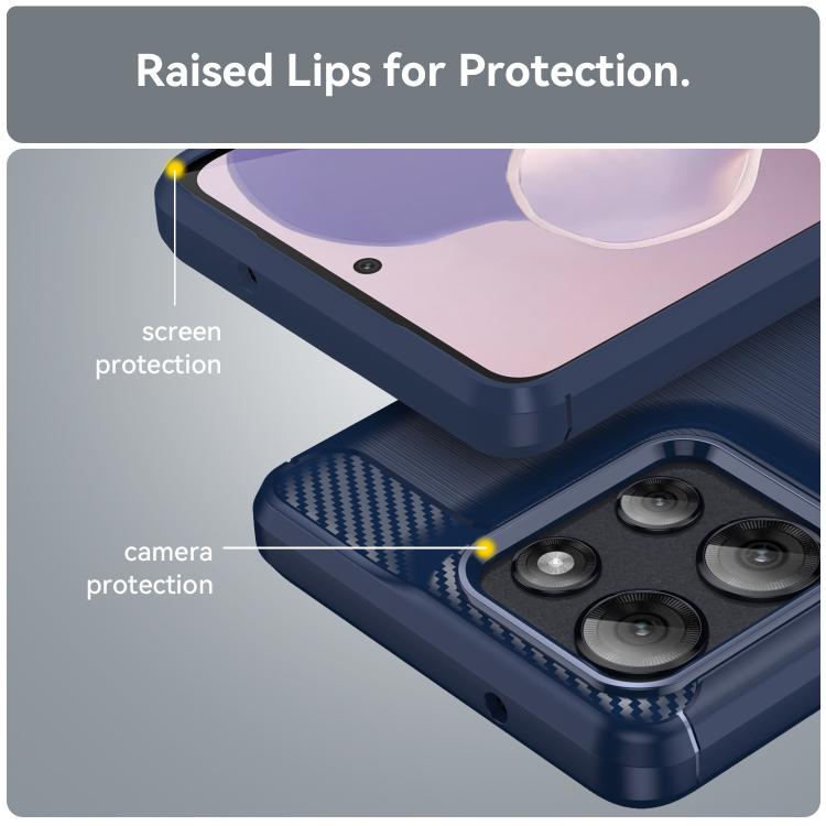 For Motorola Moto G Power 2025 Carbon Fiber Brushed Texture TPU Phone Case
