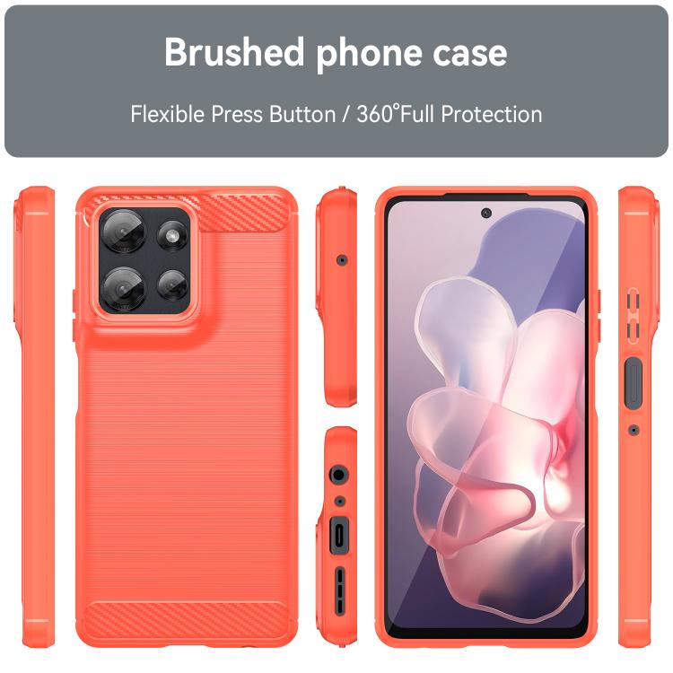 For Motorola Moto G Power 2025 Carbon Fiber Brushed Texture TPU Phone Case
