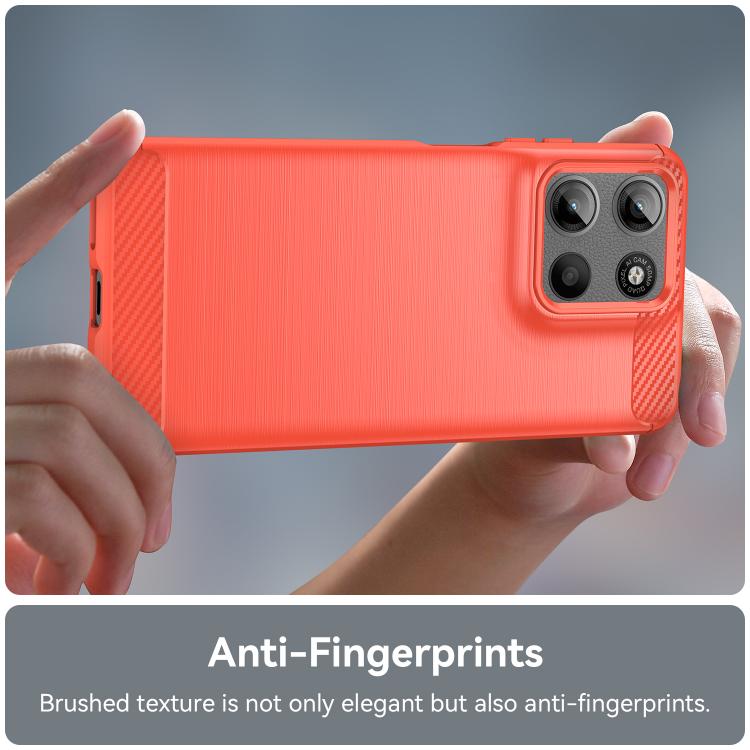 For Motorola Moto G15 Carbon Fiber Brushed Texture TPU Phone Case