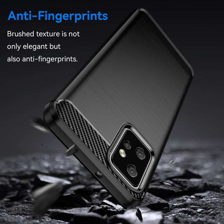 For Motorola Moto G Power 2023 Carbon Fiber Brushed Texture TPU Phone Case