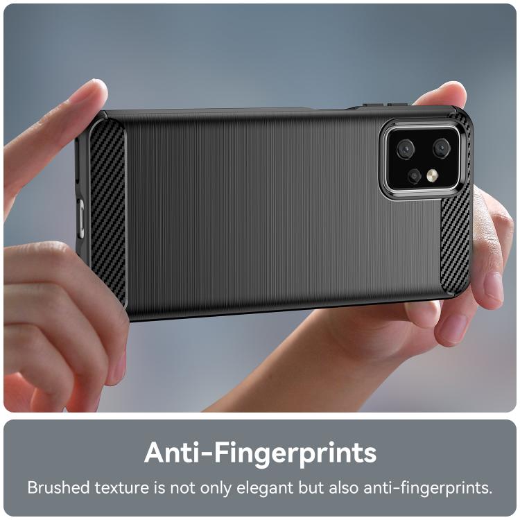 For Motorola Moto G Power 2023 Carbon Fiber Brushed Texture TPU Phone Case