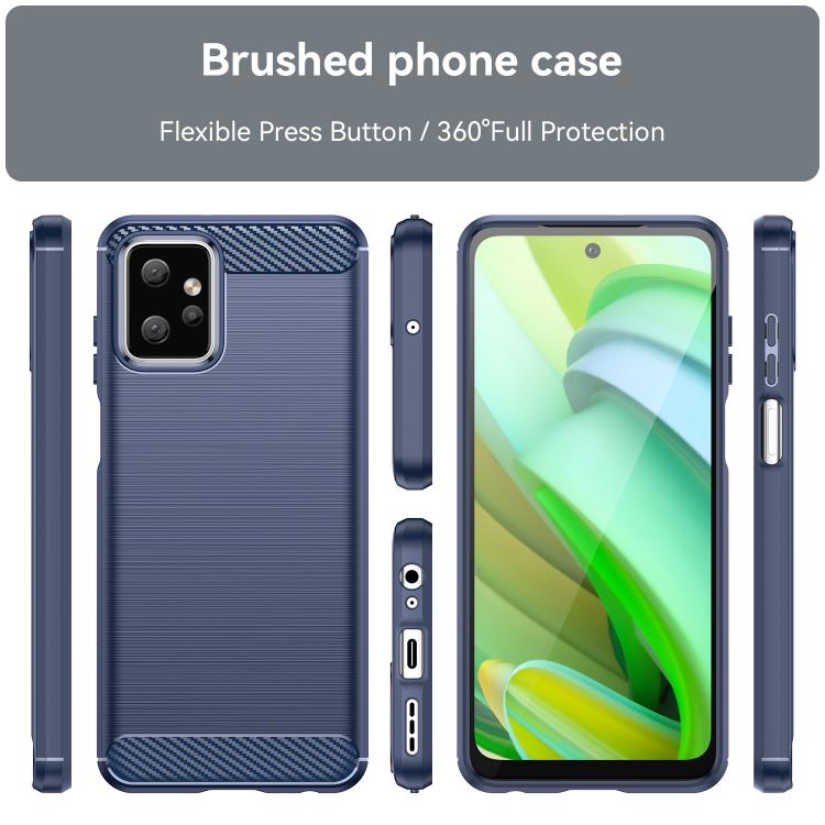 For Motorola Moto G Power 2023 Carbon Fiber Brushed Texture TPU Phone Case