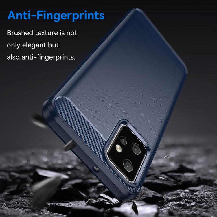 For Motorola Moto G Power 2023 Carbon Fiber Brushed Texture TPU Phone Case