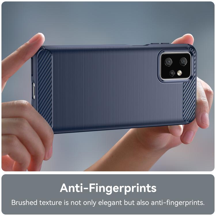 For Motorola Moto G Power 2023 Carbon Fiber Brushed Texture TPU Phone Case
