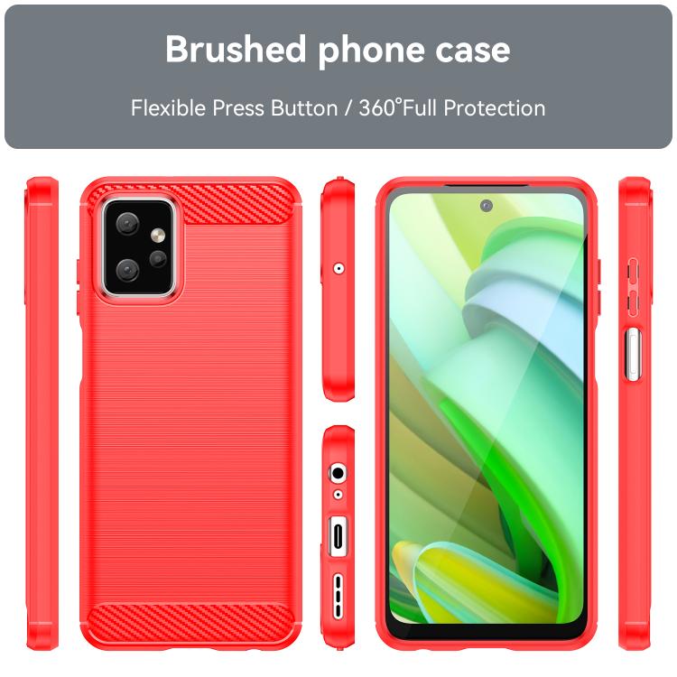For Motorola Moto G Power 2023 Carbon Fiber Brushed Texture TPU Phone Case