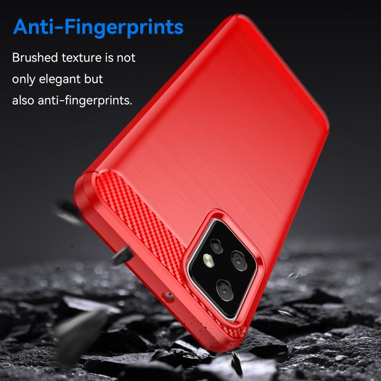 For Motorola Moto G Power 2023 Carbon Fiber Brushed Texture TPU Phone Case