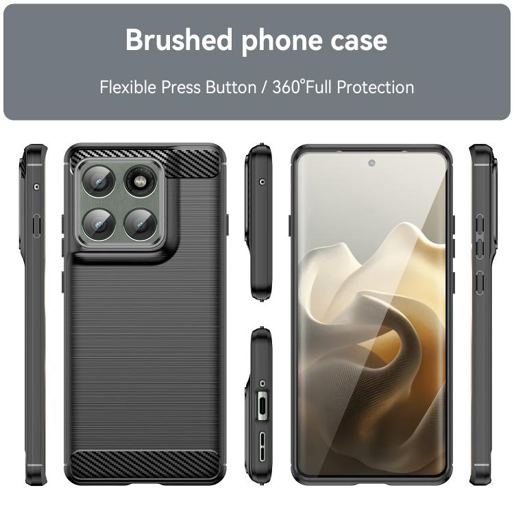 For Motorola Edge 5G 2025 Carbon Fiber Brushed Texture TPU Phone Case