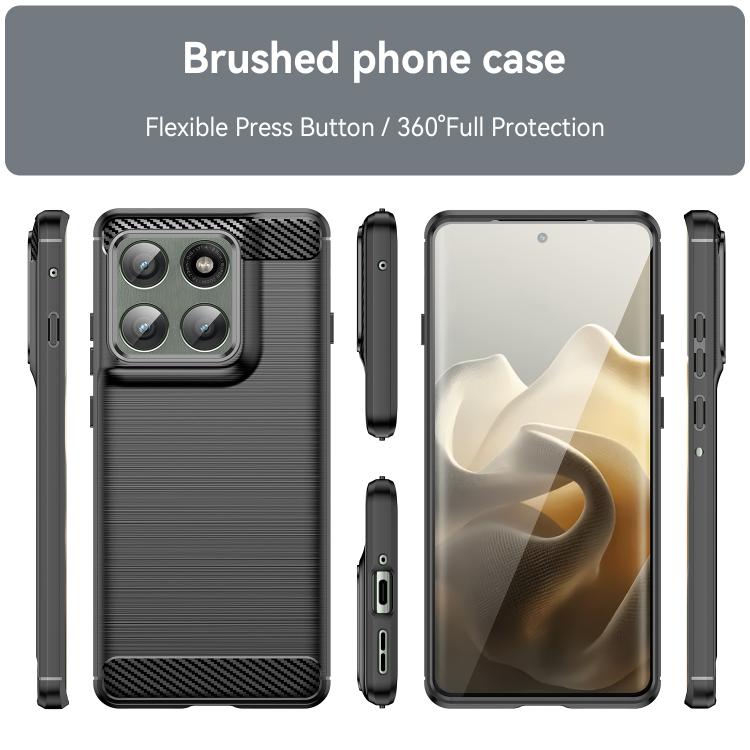 For Motorola Edge 60 Pro Carbon Fiber Brushed Texture TPU Phone Case