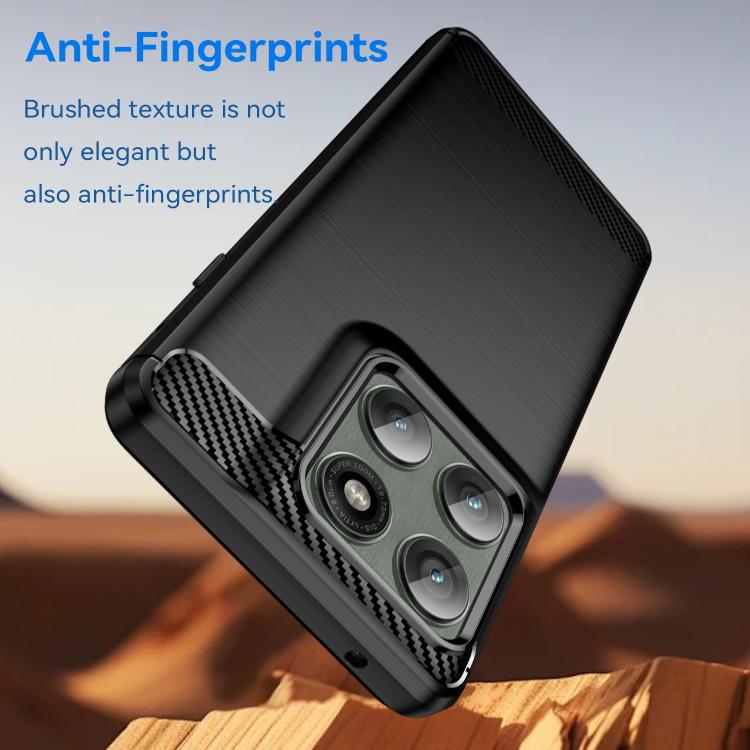 For Motorola Edge 60 Pro Carbon Fiber Brushed Texture TPU Phone Case