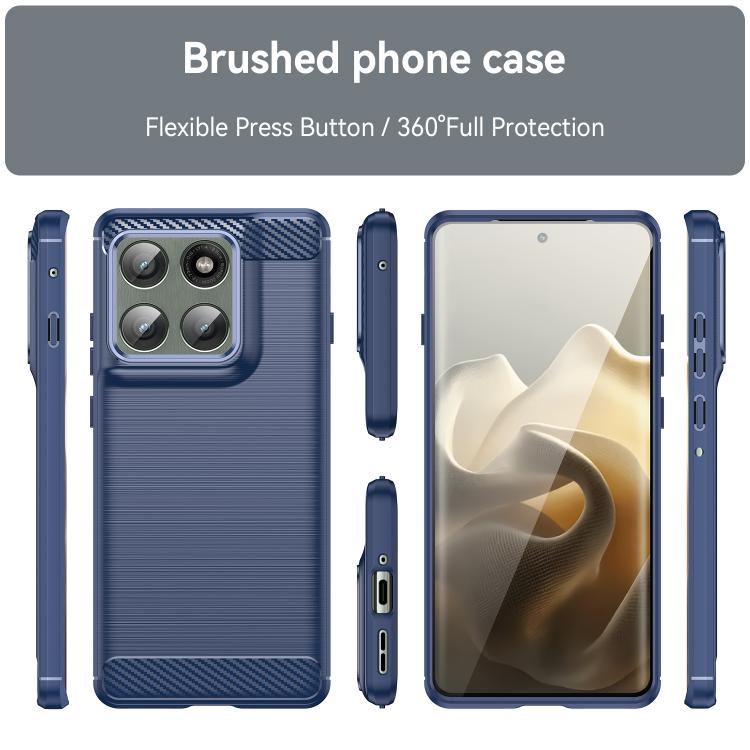 For Motorola Edge 60 Pro Carbon Fiber Brushed Texture TPU Phone Case