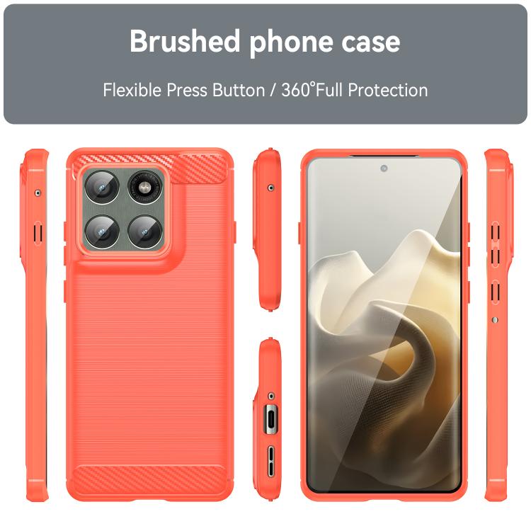 For Motorola Edge 60 Pro Carbon Fiber Brushed Texture TPU Phone Case