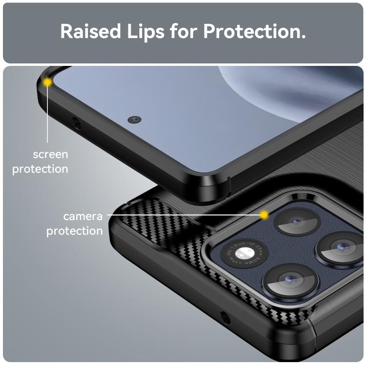 For Motorola Moto G86 5G Carbon Fiber Brushed Texture TPU Phone Case