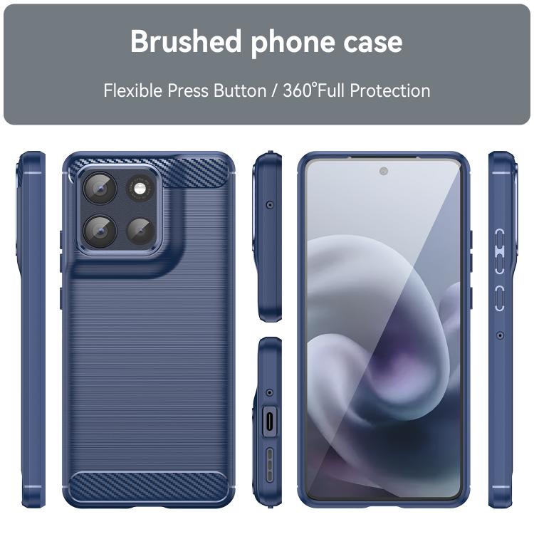 For Motorola Moto G86 5G Carbon Fiber Brushed Texture TPU Phone Case
