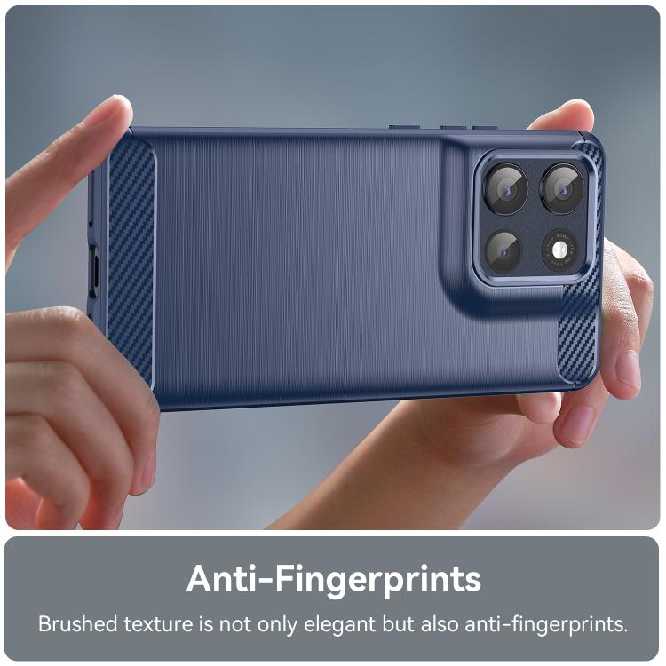 For Motorola Moto G86 5G Carbon Fiber Brushed Texture TPU Phone Case