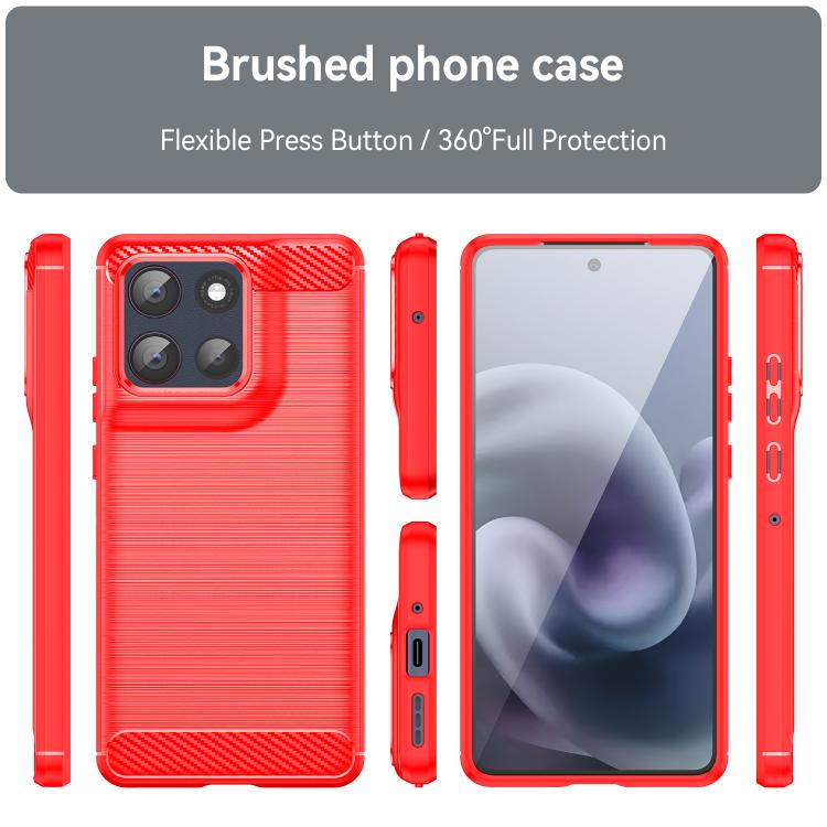 For Motorola Moto G86 5G Carbon Fiber Brushed Texture TPU Phone Case