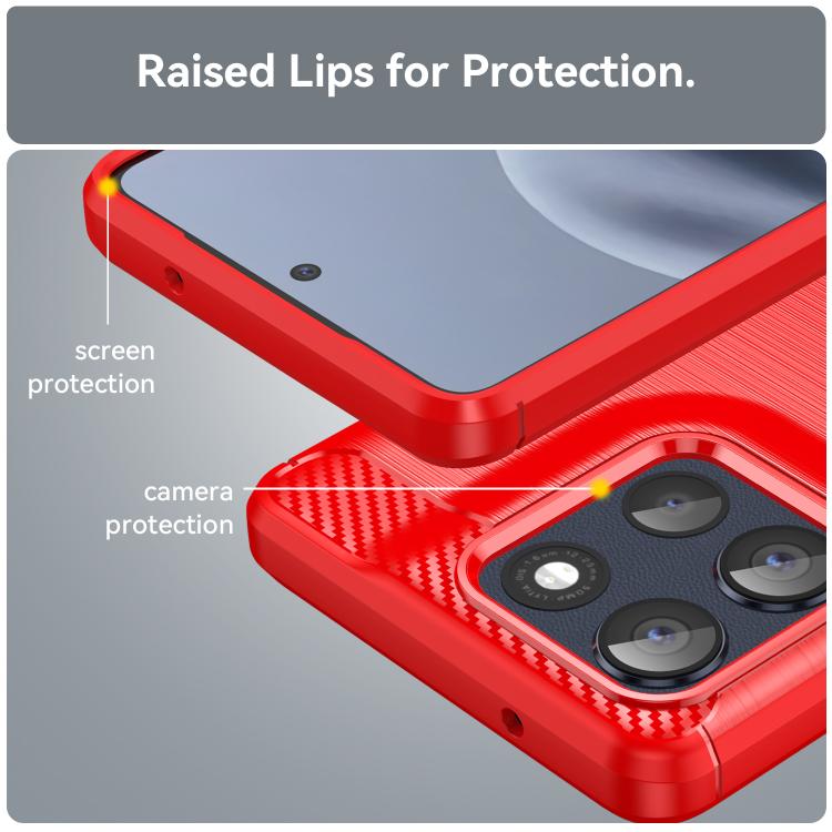 For Motorola Moto G100 Pro 5G Carbon Fiber Brushed Texture TPU Phone Case
