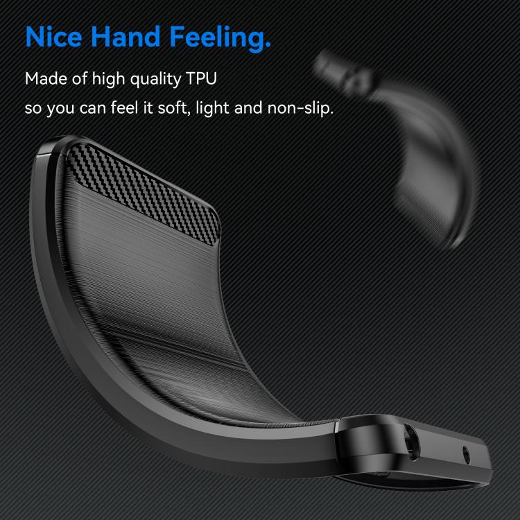 For Motorola Moto G56 5G Carbon Fiber Brushed Texture TPU Phone Case