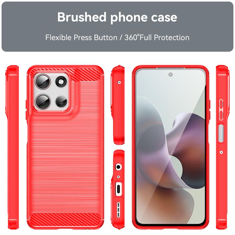 For Motorola Moto G56 5G Carbon Fiber Brushed Texture TPU Phone Case