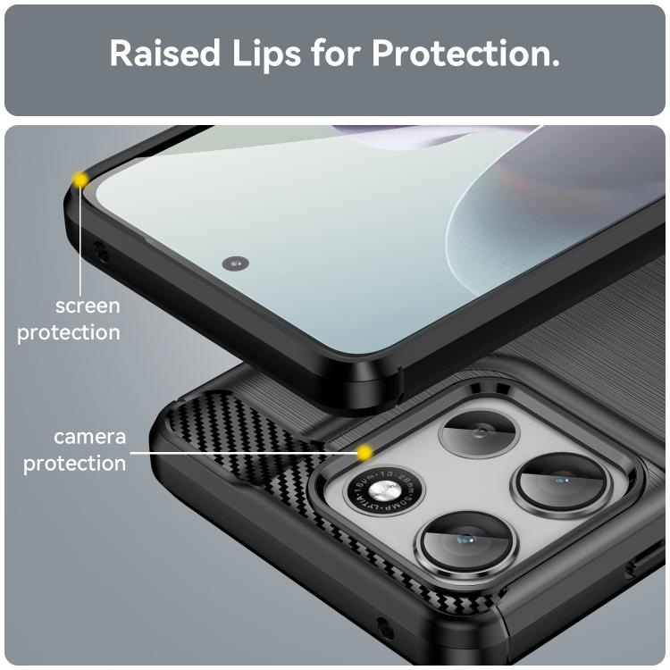 For Motorola Moto G66j 5G Carbon Fiber Brushed Texture TPU Phone Case