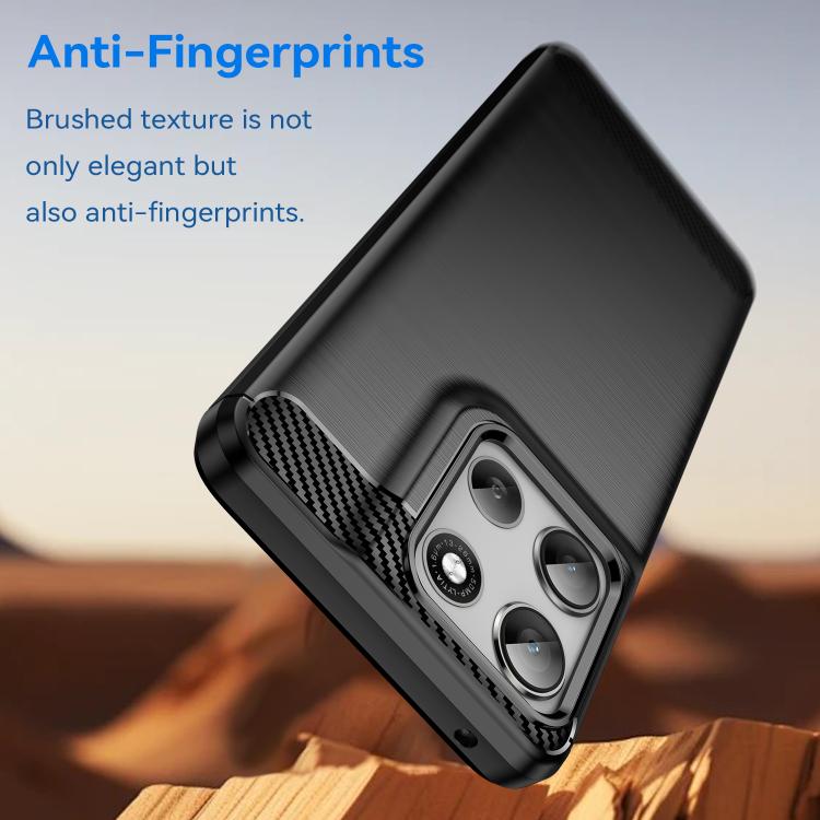 For Motorola Moto G66y 5G Carbon Fiber Brushed Texture TPU Phone Case