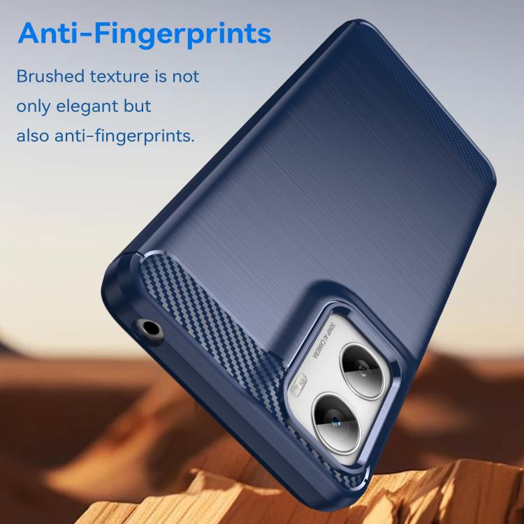 For Motorola Moto G06 Power 4G Carbon Fiber Brushed Texture TPU Phone Case